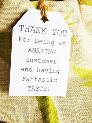 Thank You note to customer