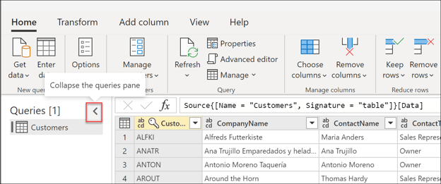 Power Query module of Power BI