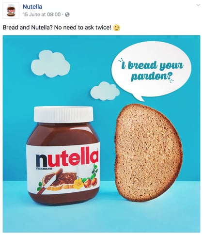 Nutella Facebook post