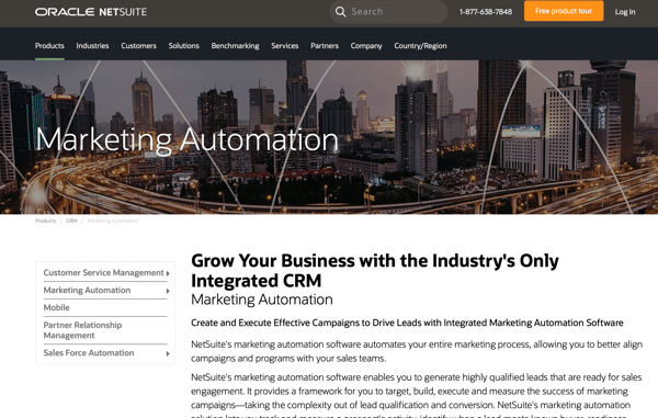 Netsuite marketing automation tool